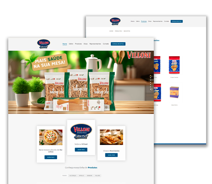 Leads Cases Villoni Alimentos Mockup